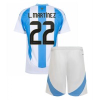 Dječji Nogometni Dres Argentina Lautaro Martinez #22 Domaci Copa America 2024 Kratak Rukav (+ Kratke hlače)